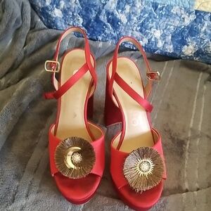 Antonio Melani Red Women's Sandals Sz 8